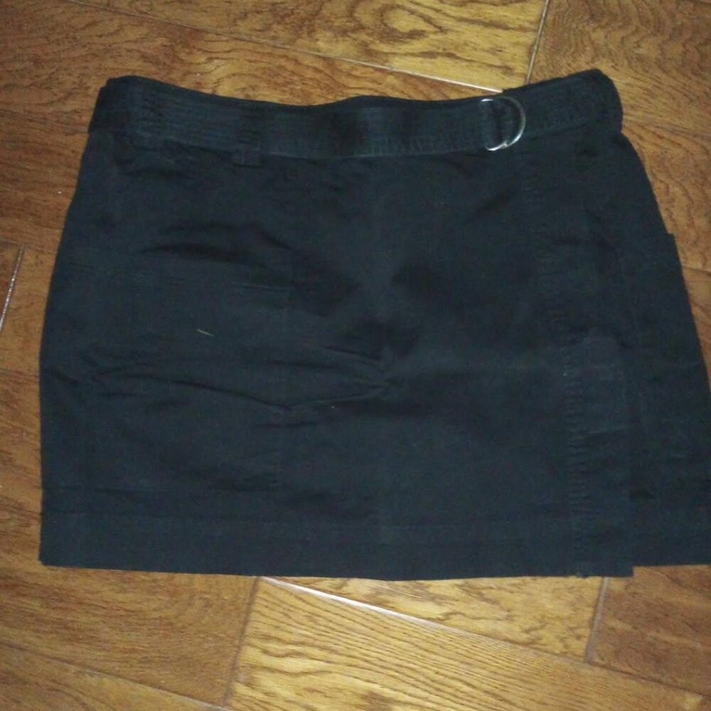 Briggs Women's Plus Size XXL Black Belted Twill in Shorts Skort NWT - Picture 4 of 4